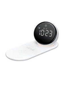 Wireless Charging Clock Speaker Vidvie 5 en 1 15W - White