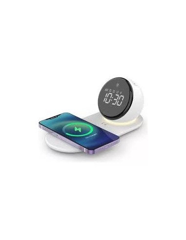 Wireless Charging Clock Speaker Vidvie 5 en 1...
