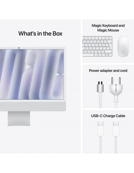 iMac 24" Retina 4.5K Apple M4 8C CPU 8C GPU 16GB SSD 256GB - Silver