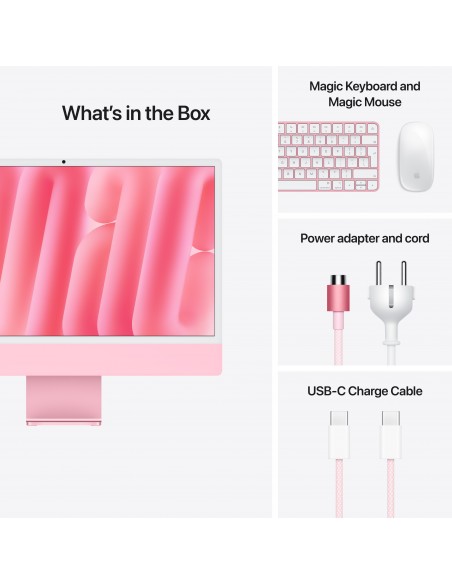 iMac 24" Retina 4.5K Apple M4 8C CPU 8C GPU 16GB SSD 256GB - Pink