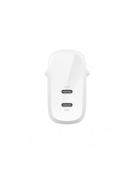 Chargeur Rapide Secteur Belkin 60W (2*USB-C) - Blanc