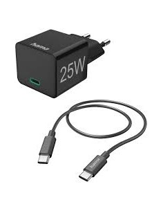 Mini Chargeur Rapide Hama USB-C 25W - Noir