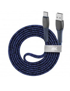 Cable USB-A Vers Type-C RIVACASE 1.2M - Bleu