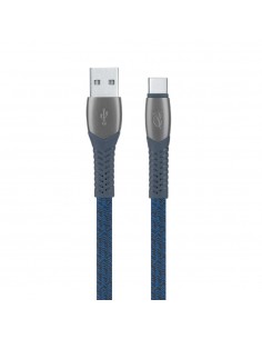 Cable USB-A Vers Type-C RIVACASE 1.2M - Bleu 2