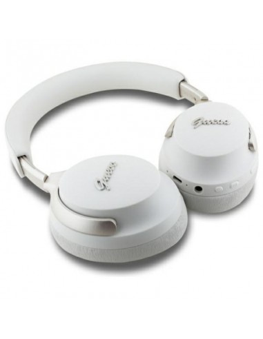 Casque Bluetooth Guess ANC avec Metal Script logo Blanc