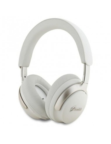 Casque Bluetooth Guess ANC avec Metal Script logo Blanc