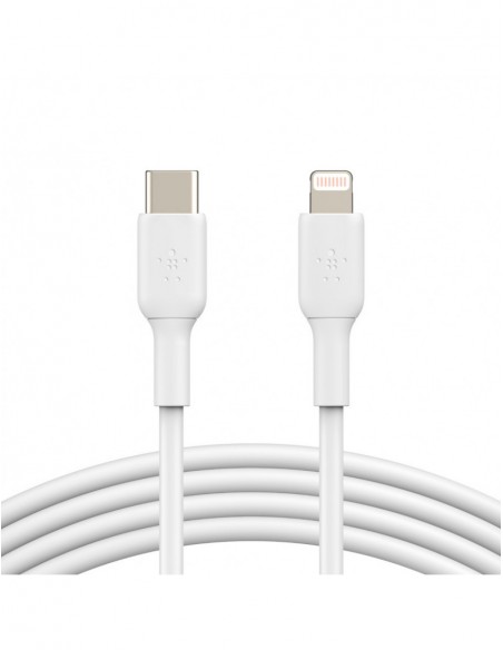Cable Lightning Vers USB-C Belkin 1m Blanc