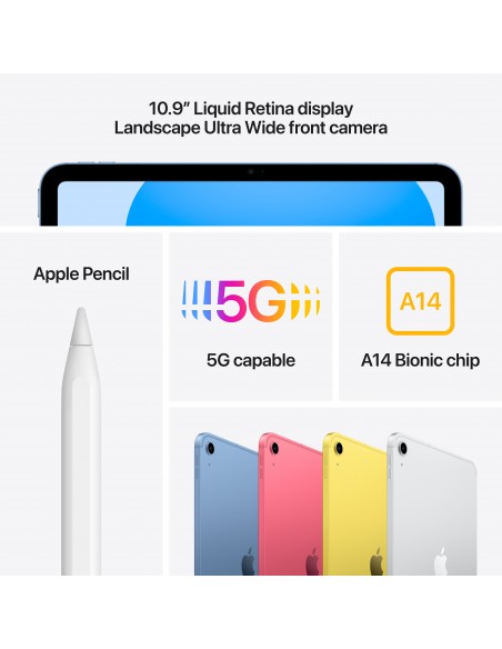 iPad 10th Gen Wi-Fi + Cellular 64Go A2757 rose