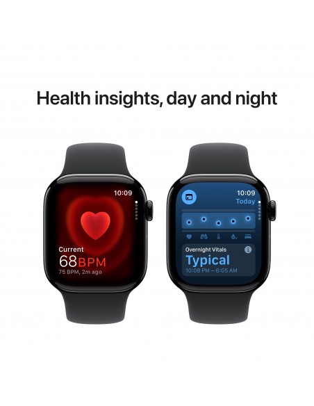 Apple Watch S10 GPS 42mm Jet Black Al Case With Black Sport Band M/L