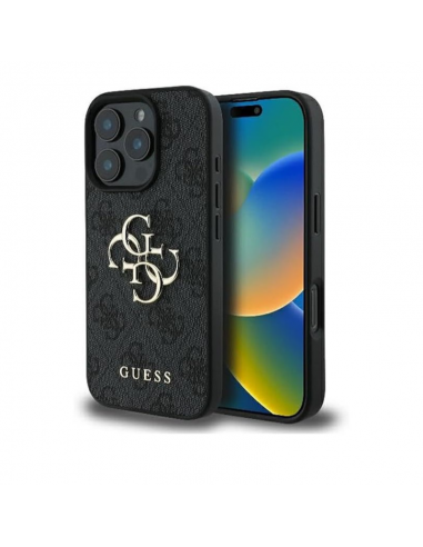 Coque Guess avec Logo pour iPhone 16 Pro - Noir