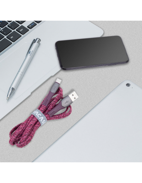 Cable USB-A Vers Type-C RIVACASE 1.2M - Violet