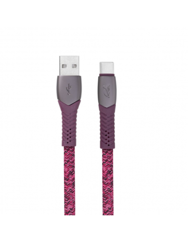 Cable USB-A Vers Type-C RIVACASE 1.2M - Violet