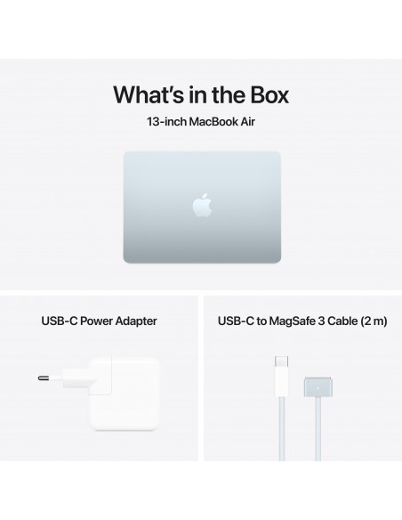 MacBook Air 13" Apple M4 CPU 10C GPU 10C 16GB SSD 512Go - Sky Blue