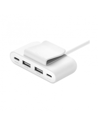Hub Belkin 2 ports USB-C et 2 ports USB-A 2M - Blanc