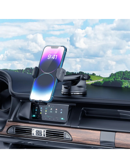 Support Voiture 360° Avec Chargeur Sans Fil 15W