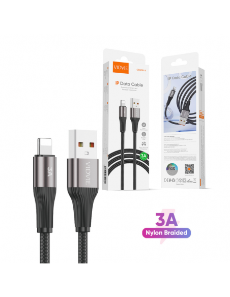 Cable Vidvie USB Vers Lightning 1M / 3A