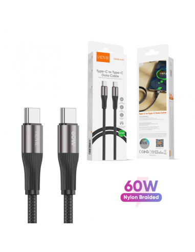 Cable Vidvie Type-C Vers Type-C 1M / 60W