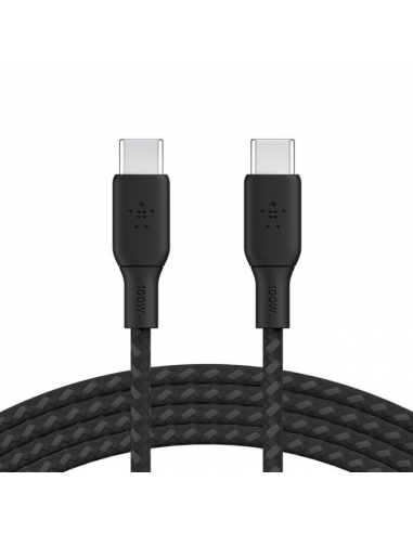 Cable USB-C Vers USB-C Belkin 100W 3M - Black