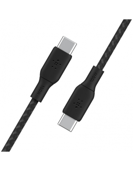 Cable USB-C Vers USB-C Belkin 100W 3M noir