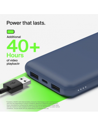Power Bank 10K Belkin BoostCharge - Bleu