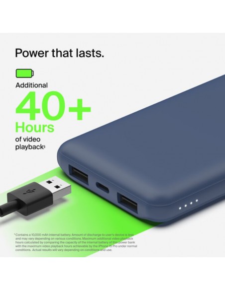 Power Bank 10K Belkin BoostCharge - Bleu