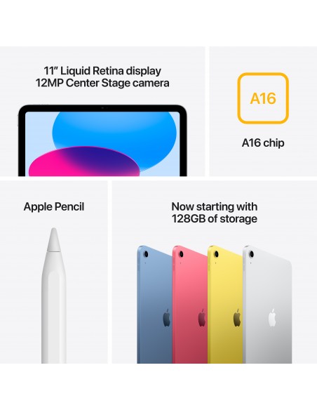 iPad A16 11ème gén. Wi-Fi - 128Go - Bleu