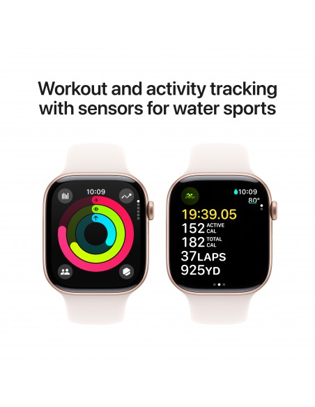 Apple Watch S10 GPS 46mm Rose Gold Al Case Light Blush Sport Band M/L