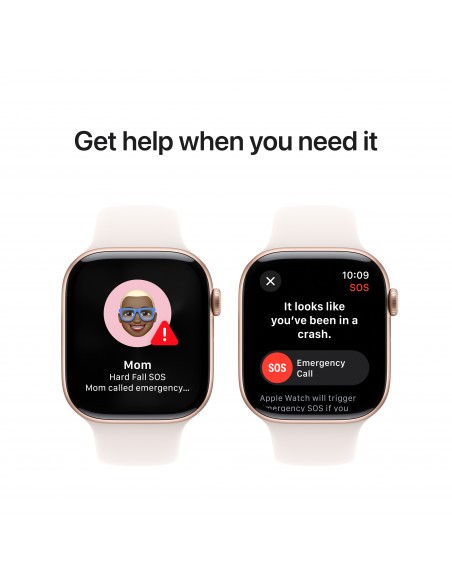 Apple Watch S10 GPS 46mm Rose Gold Al Case Light Blush Sport Band M/L