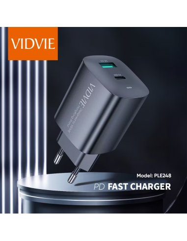 Chargeur Type-C VIDVIE Avec Cable Type-C 20W Fast Charging