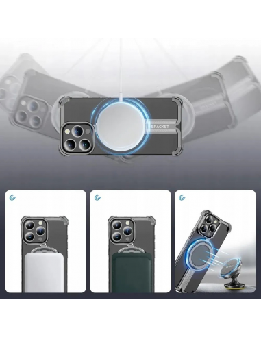 Coque en Métal avec Support Magnétique Pour iPhone 16 Pro Max