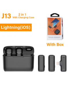 Microphone Double Sans Fil pour iPhone Lightning Content...