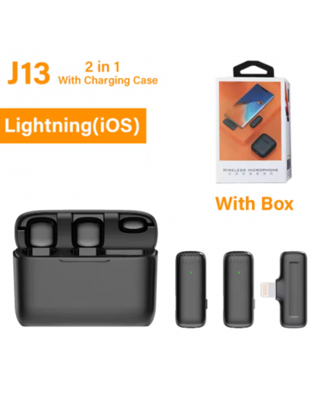 Microphone Double Sans Fil pour iPhone Lightning Content Creators Micro Wireless