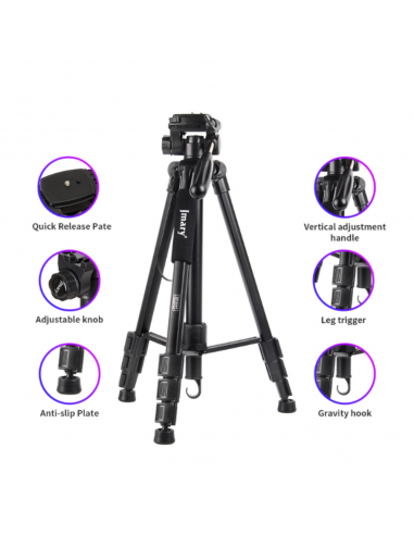 Trépied 2en1 Jmary KP-2254 165 Cm pour caméras et smartphones