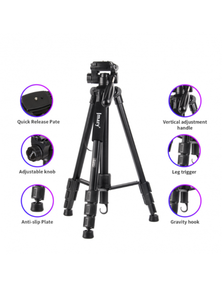 Trépied 2en1 Jmary KP-2254 165 Cm pour caméras et smartphones