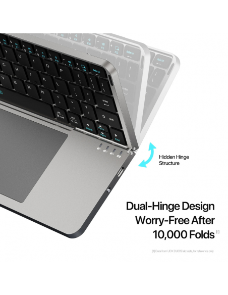 Clavier pliable Bluetooth avec touchpad et Etui QWERTY