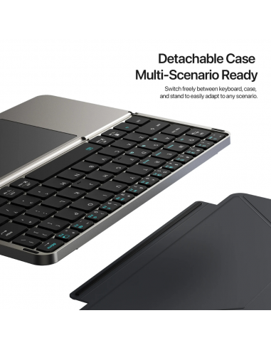 Clavier pliable Bluetooth avec touchpad et Etui QWERTY