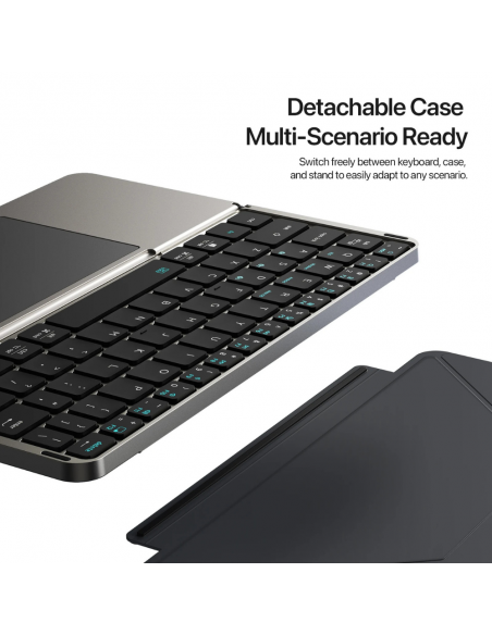 Clavier pliable Bluetooth avec touchpad et Etui QWERTY