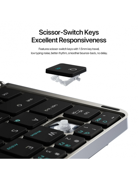 Clavier pliable Bluetooth avec touchpad et Etui QWERTY