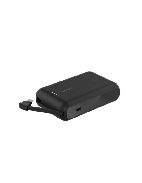 Power Bank 10K Belkin BoostCharge Avec Cable intégré USB-C Noir