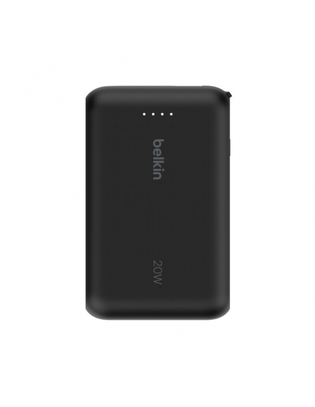Power Bank 10K Belkin BoostCharge Avec Cable intégré USB-C - Noir