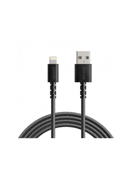 Cable USB-A Vers Lightning Anker 0.9M - Noir
