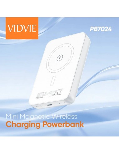 Power Bank Magnétique Vidvie 10000 mAh 15W