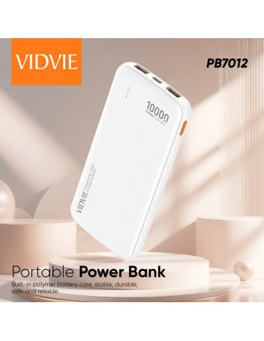 Power Bank Vidvie 10000 mAh avec Câble USB-C