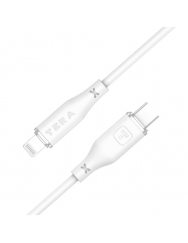câble Lightning vers USB-C TERA Fast Charging 1m blanc