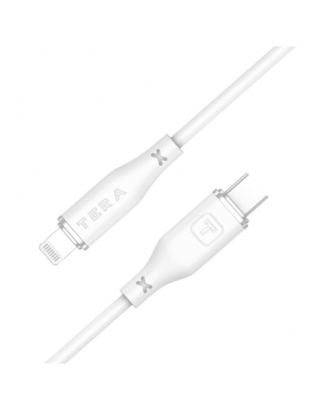 câble Lightning vers USB-C TERA Fast Charging 1m blanc