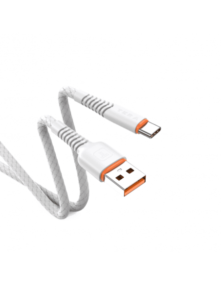 Cable Type-C Vers USB-A TERA Fast Charging 1m Blanc