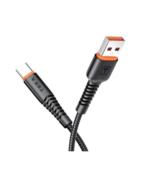 Cable Type-C Vers USB-A TERA Fast Charging 1m Noir