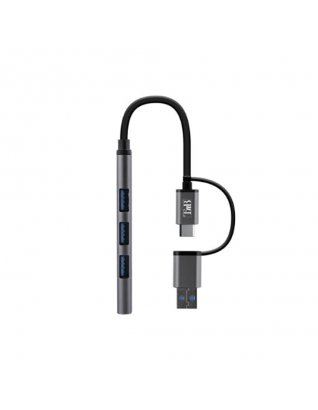 Hub TnB 4en1 USB-A 2.0 + USB-C
