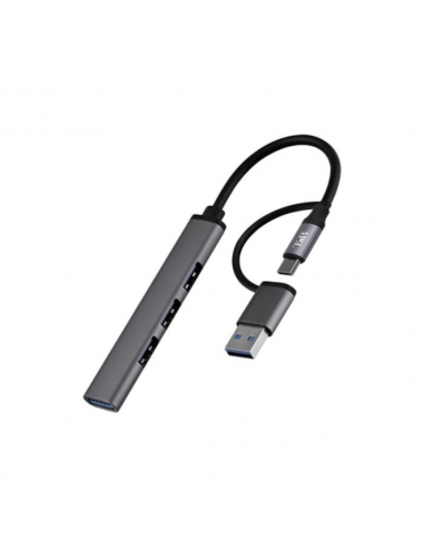 Hub TnB 4en1 USB-A 2.0 + USB-C
