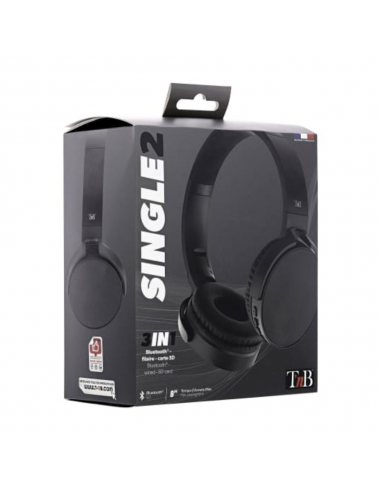 Casque T'nB 3en1 Single 2  Autonomie 8h Noir